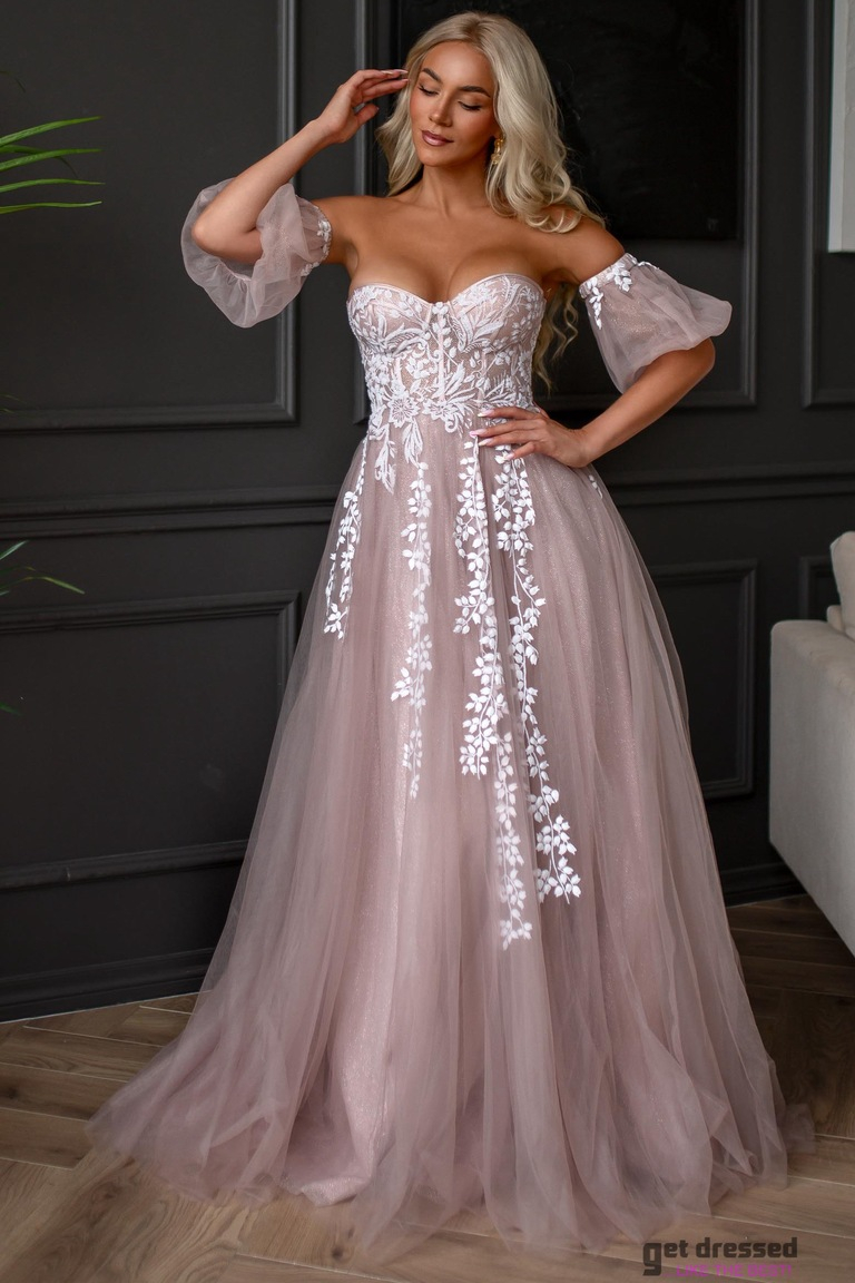 Light pink evening dress Raquel