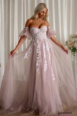 Light pink evening dress Raquel