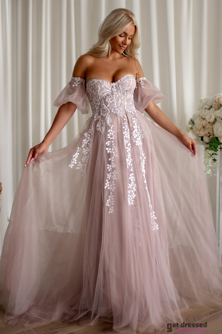 Light pink evening dress Raquel
