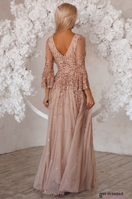 Zeltaina vakarkleita no tilla ar fliteriem