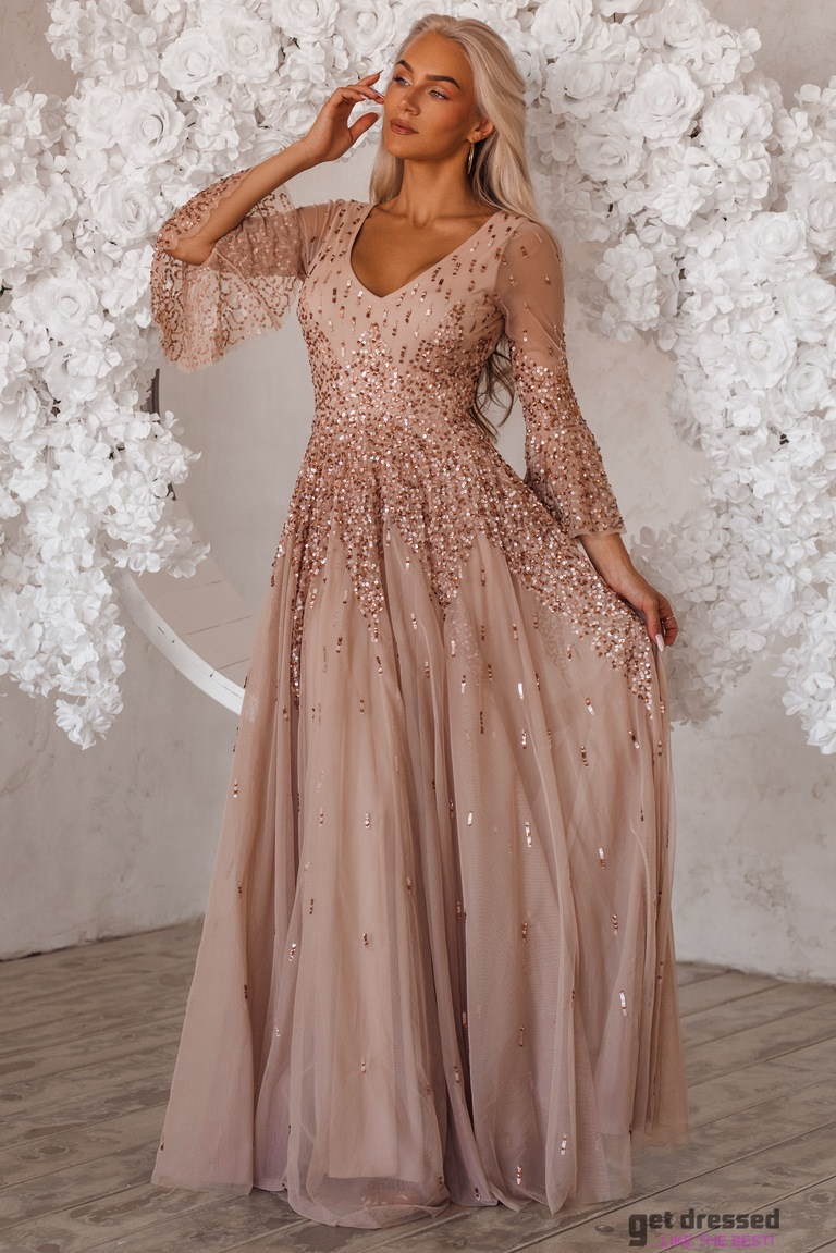 Zeltaina vakarkleita no tilla ar fliteriem