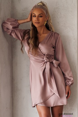 Mokka satīna kleita Izzy