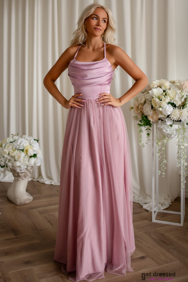 Gaiši rozā vakarkleita Merli