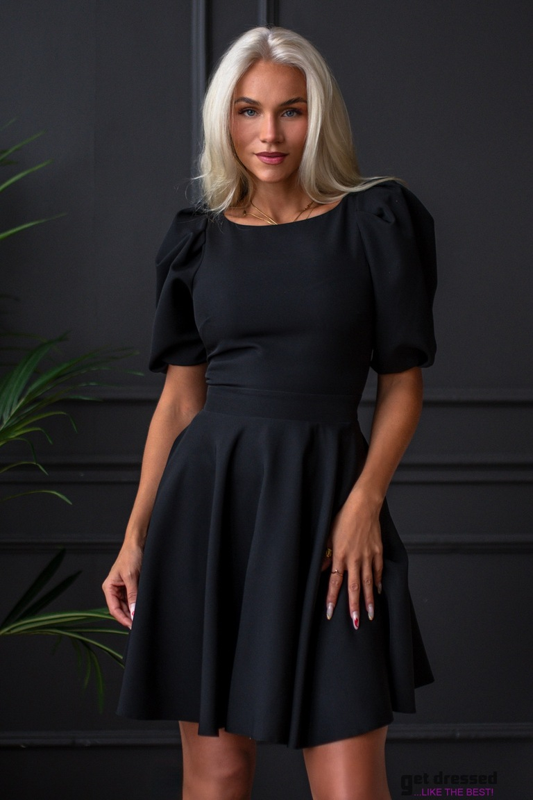 Melna izlaiduma kleita Deborah mini