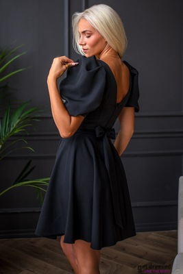 Melna izlaiduma kleita Deborah mini