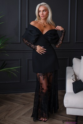 Melna kleita ar svārkiem