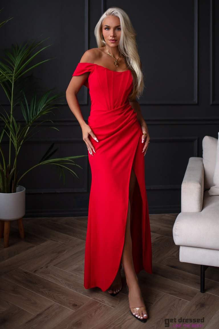 Sarkan? tulpes silueta maxi kleita Alice