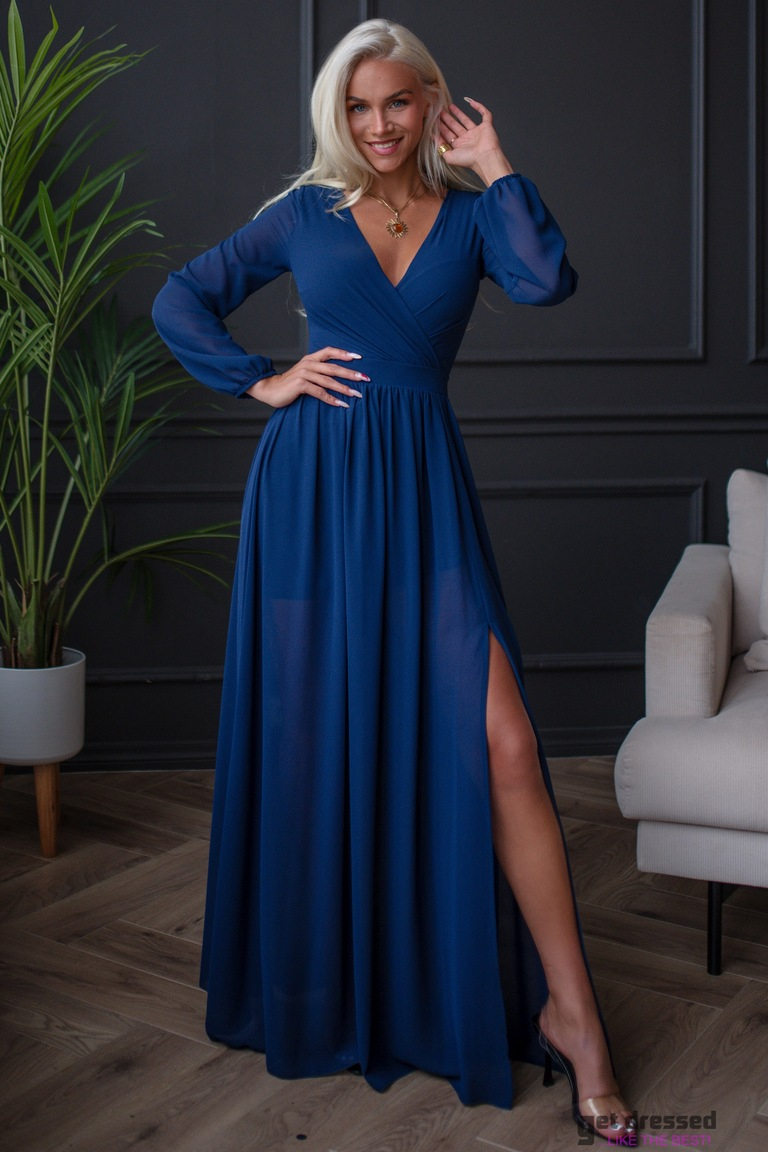 Tumši zila maksikleita Julianne