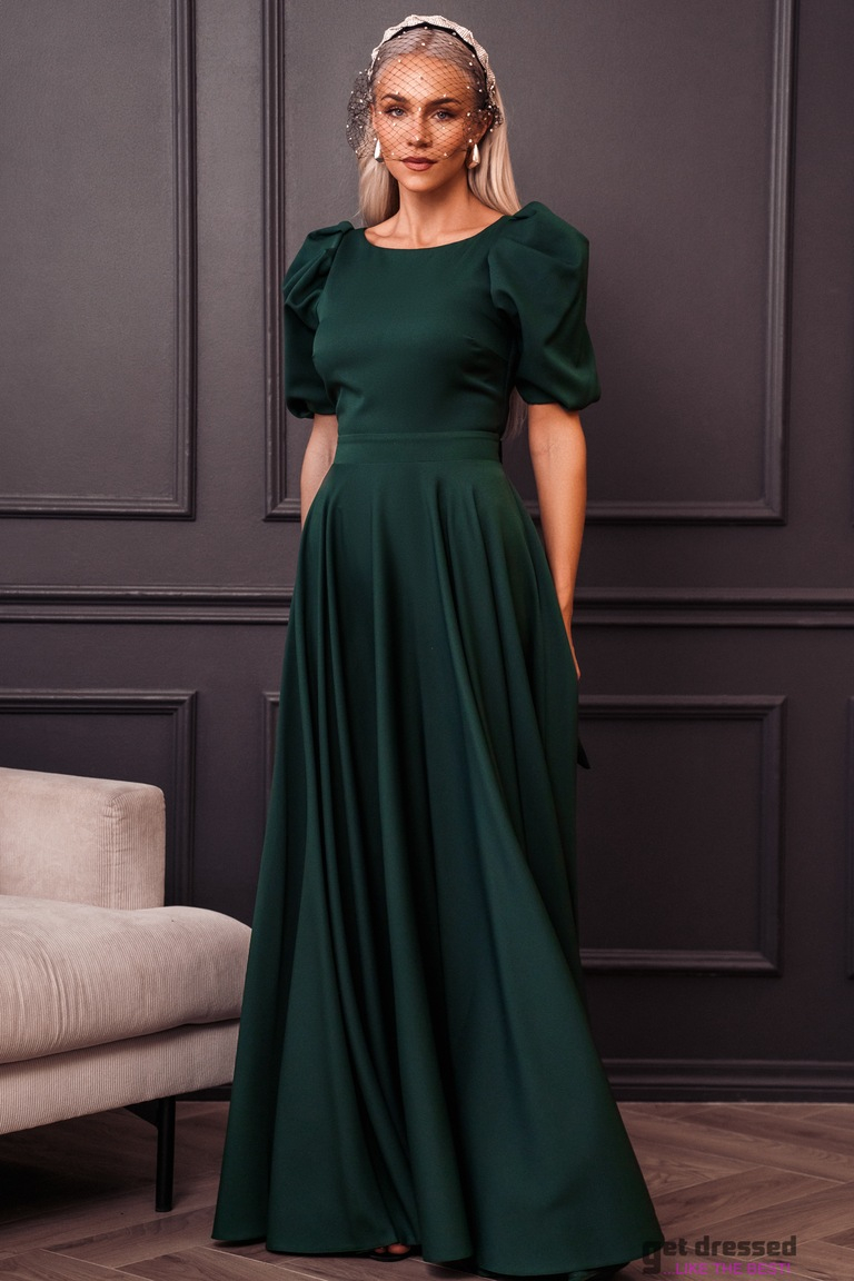 Zaļa maksikleita Deborah