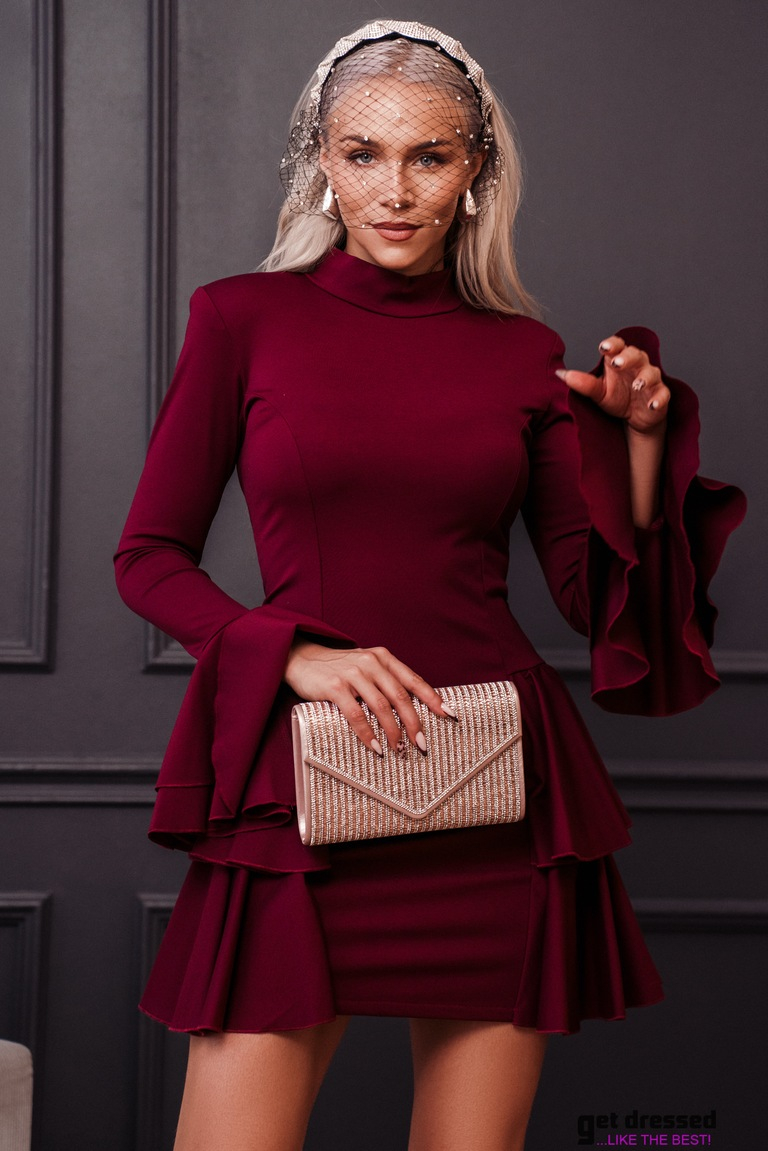 Rozā zelta aploksnes stila vakara soma