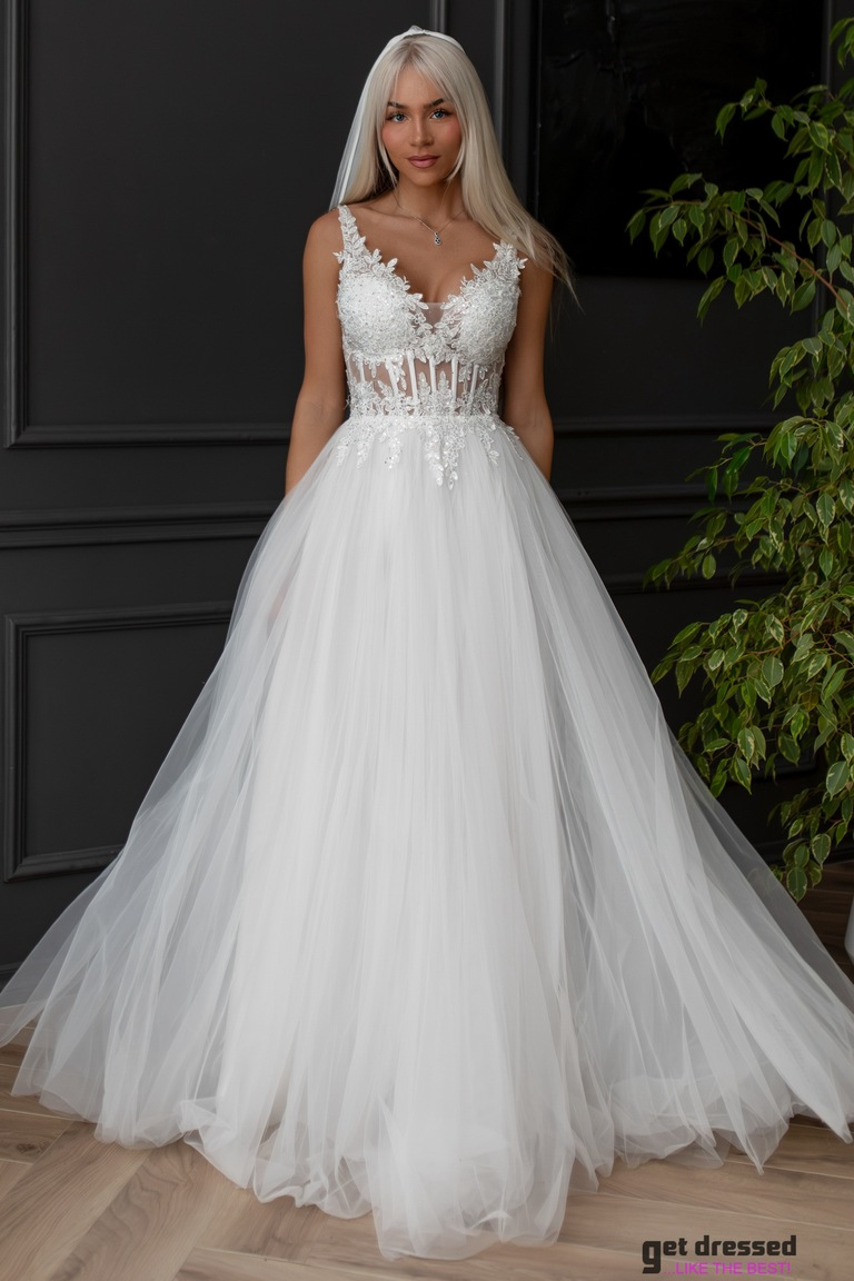 Kāzu kleita Carly – balta