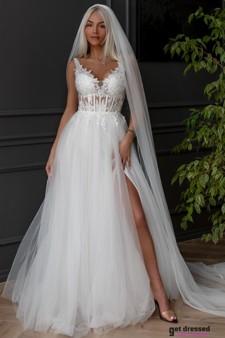 Kāzu kleita Carly – balta