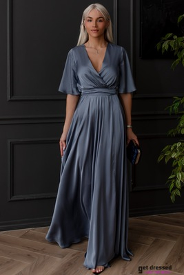 Maxi kleita Zeynep – Zilgani pelēka