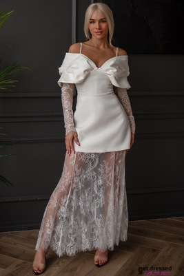 Svētku kleita Melissa – Krēmkrāsā