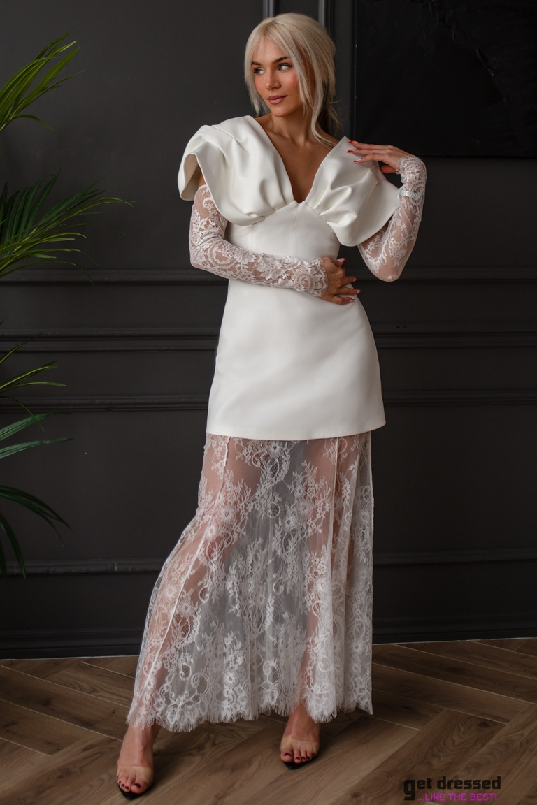 Svētku kleita Melissa – Krēmkrāsā