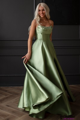 Svētku kleita Merrit – Olīvzaļa