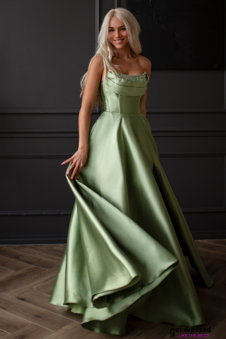 Svētku kleita Merrit – Olīvzaļa