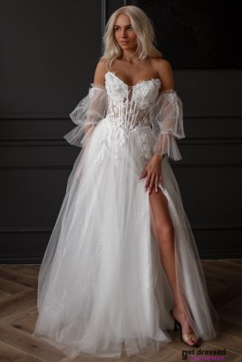 Kāzu Kleita Marcia – Balta