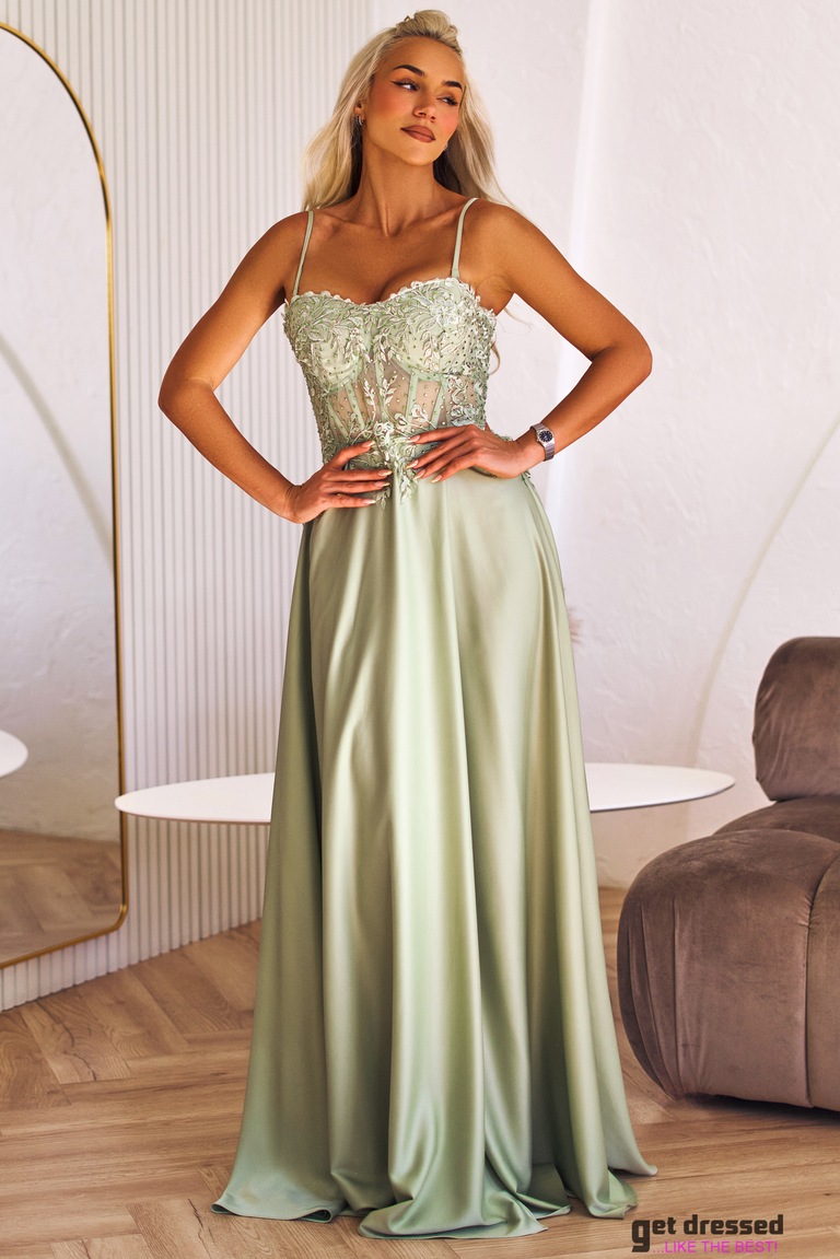 Maxi kleita Sigrid – Olīvzaļa