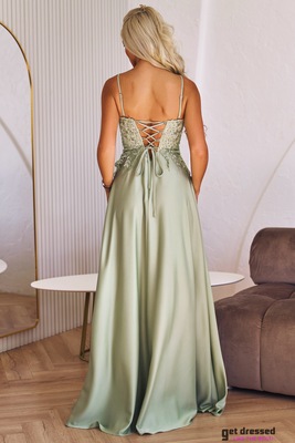 Maxi kleita Sigrid – Olīvzaļa
