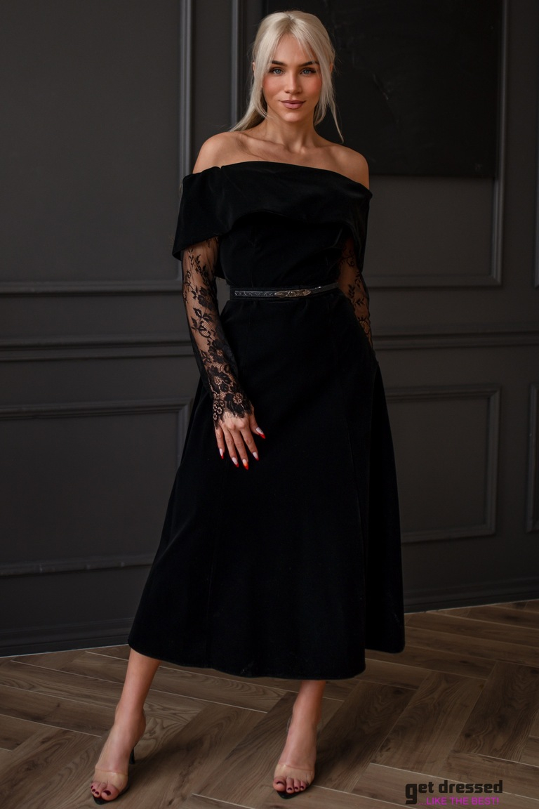 Svētku Kleita Kaylee – Melna