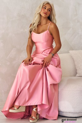 Maxi kleita Dagmar – putekļaini rozā