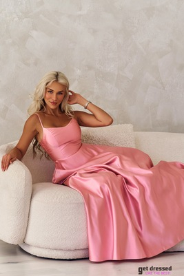 Maxi kleita Dagmar – putekļaini rozā