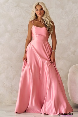 Maxi kleita Dagmar – putekļaini rozā