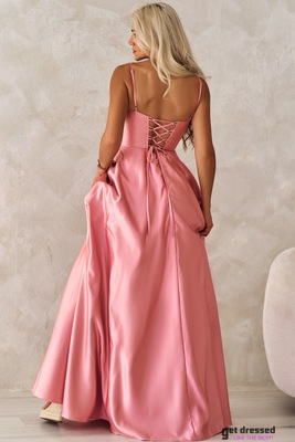 Maxi kleita Dagmar – putekļaini rozā