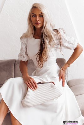Midi kleita Arabella – Balta