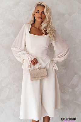 Midi Kleita Roosi – Krēmbalta