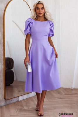 Midi kleita Deborah – Lavandas violeta