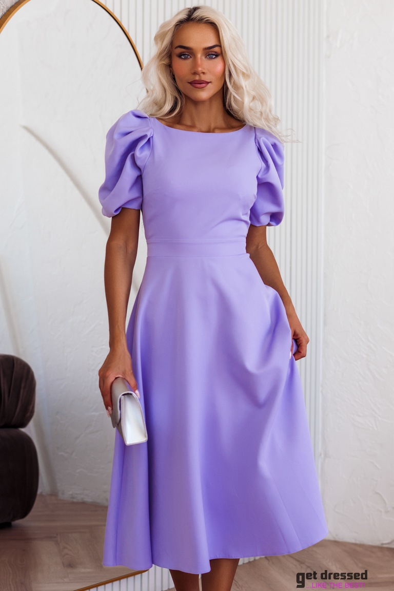 Midi kleita Deborah – Lavandas violeta