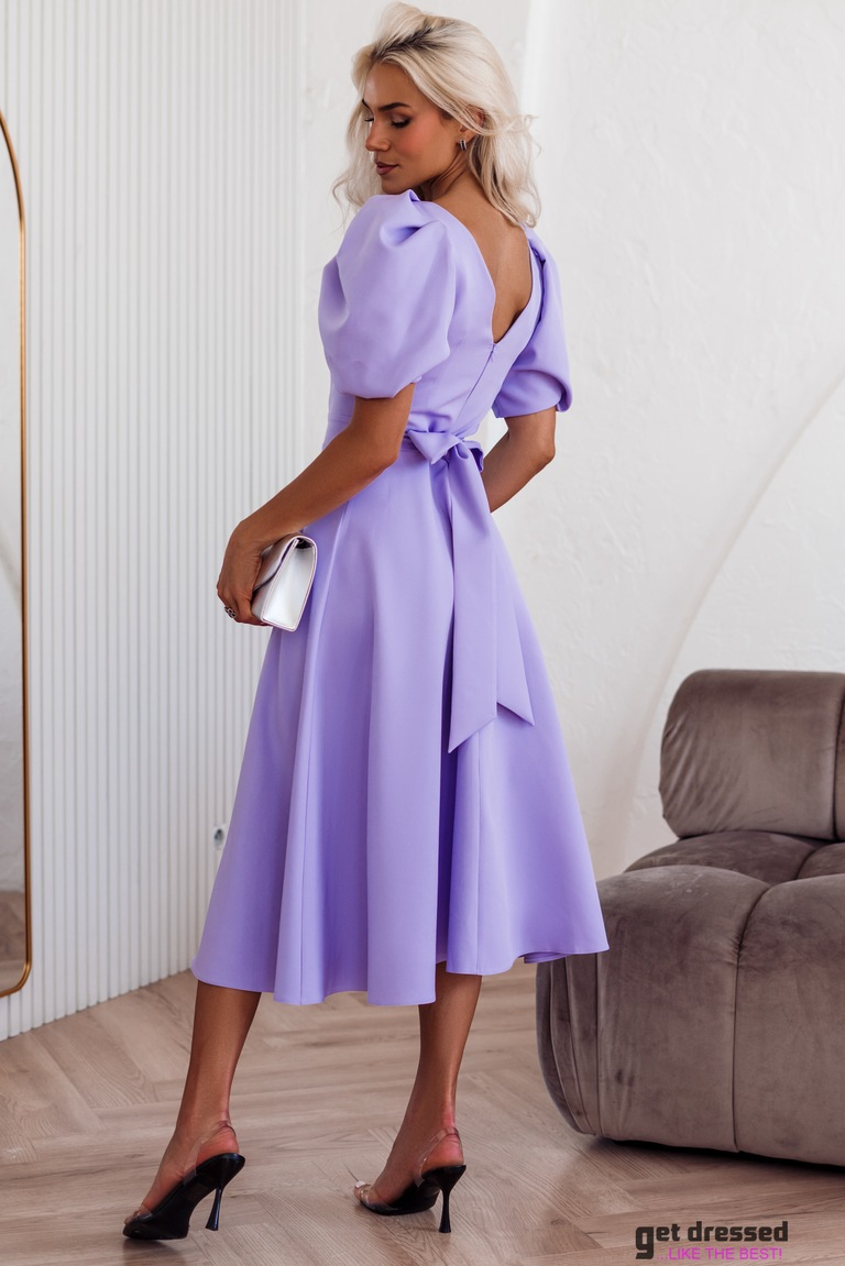 Midi kleita Deborah – Lavandas violeta