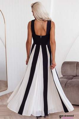 Maxi kleita Esther – Melna/balta