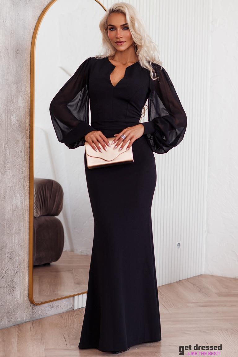 Maxi kleita Fatma – Melna