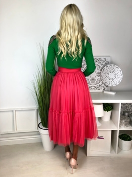 Rozā midi tilla svārki